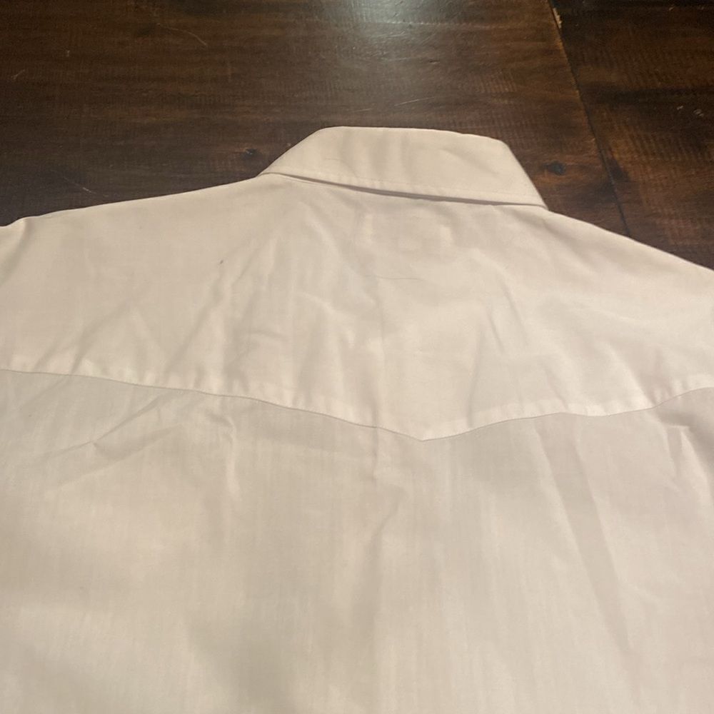 Vintage sheplers western Pearl snap dress shirt men’s tall 18.5–37 white - Picture 5 of 5